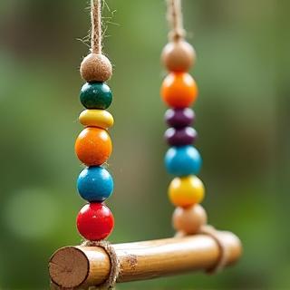 Natural Wood Bird Swing